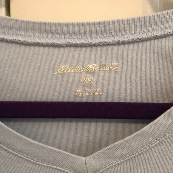 Light Blue Eddie Bauer Long Sleeve-Tee - Picture 4 of 4